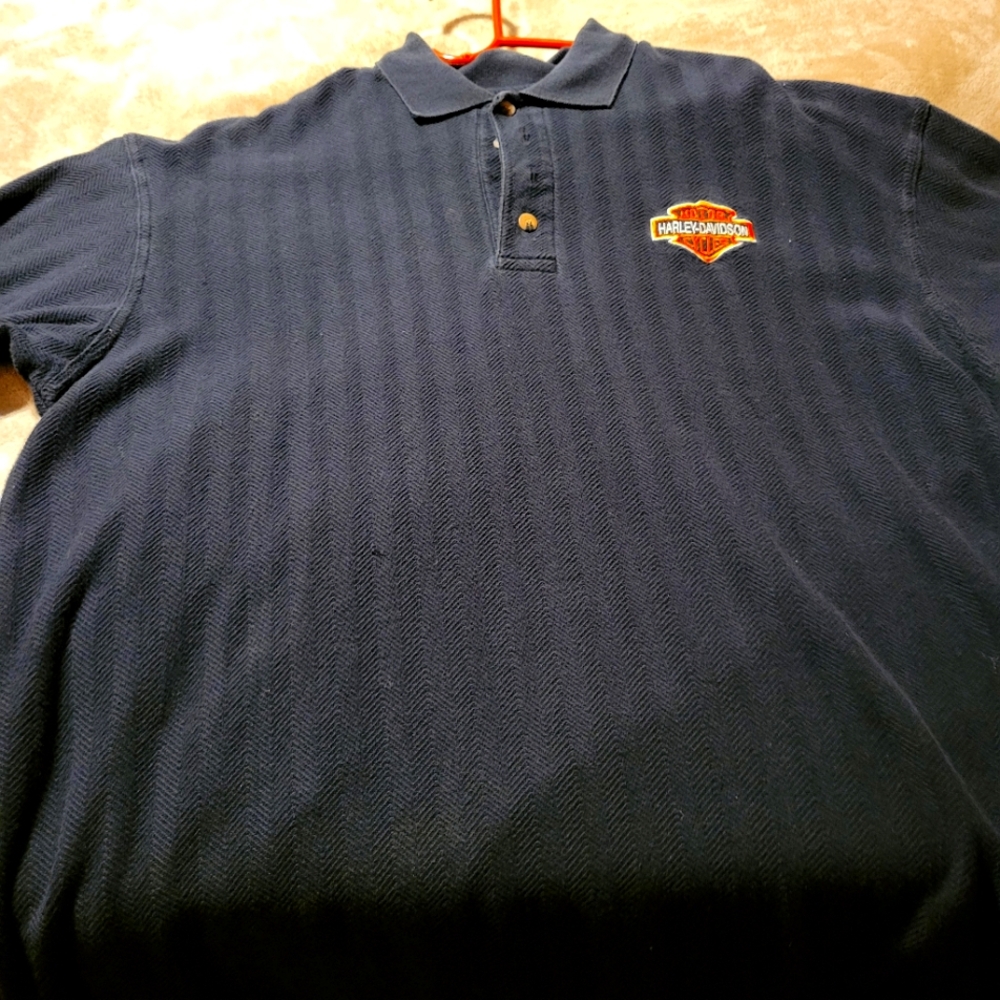 Harley-Davidson Men's Dark Blue Polo Shirt